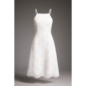 Andie Swim The Roatan Midi Dress White Cotton Eyelet Lace Lined - Pick Your Size